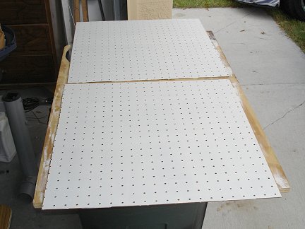 Mounting the solar panel peg board on a 2 X 4