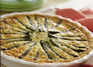 Asparagus quiche can be cooked in a solar cooker