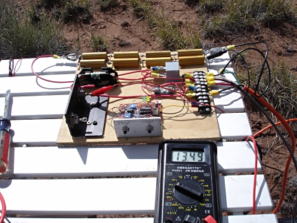 The meter shows 13.49 volts