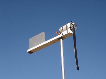 The wind turbine broken after a wind storm