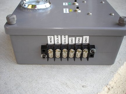 The input side of the charge controller