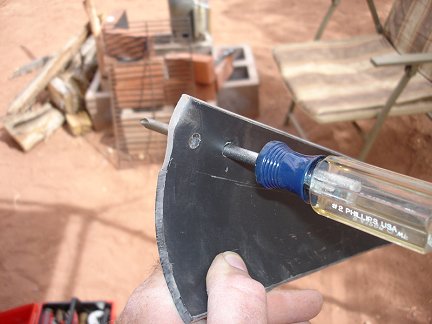 Melting new holes in the blades