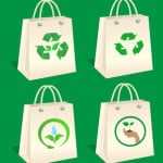 green gift bags